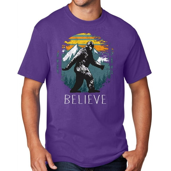 Men's Sasquatch Believe T-shirt, 4XL Team Purple - TALL