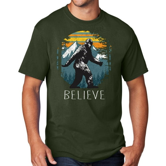Men's Sasquatch Believe T-shirt, 6XL Olive