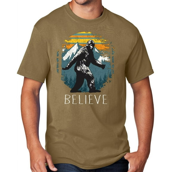 Men's Sasquatch Believe T-shirt, XL Coyote Brown