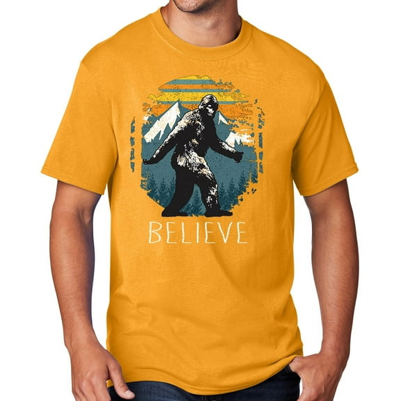 Men's Sasquatch Believe T-shirt, XL GOLD