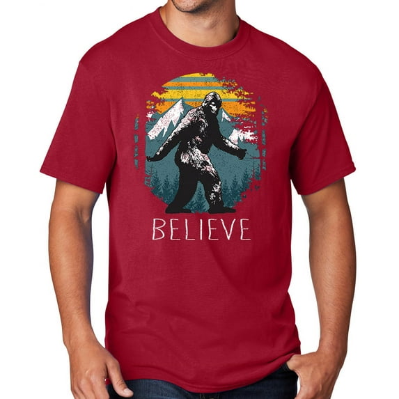 Men's Sasquatch Believe T-shirt, XL Red