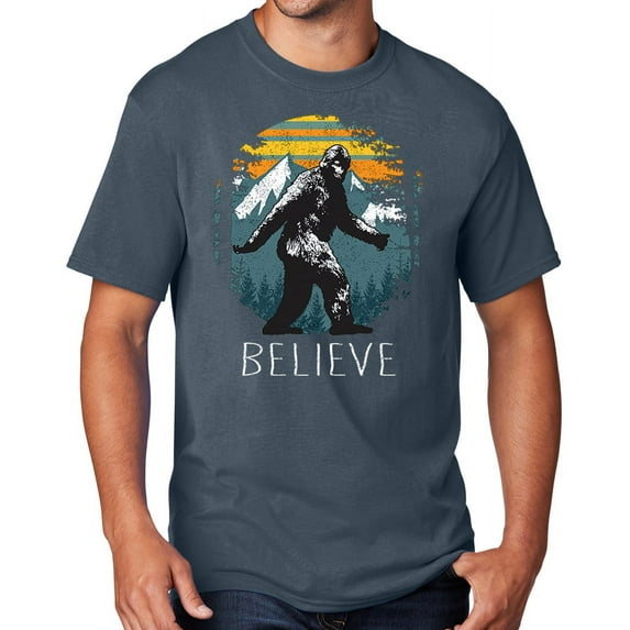 Men's Sasquatch Believe T-shirt, XL Steel Blue