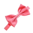 thumbnail image 1 of Men's Satin Adjustable Pre-Tied Bow Tie - Coral Pink, 1 of 6