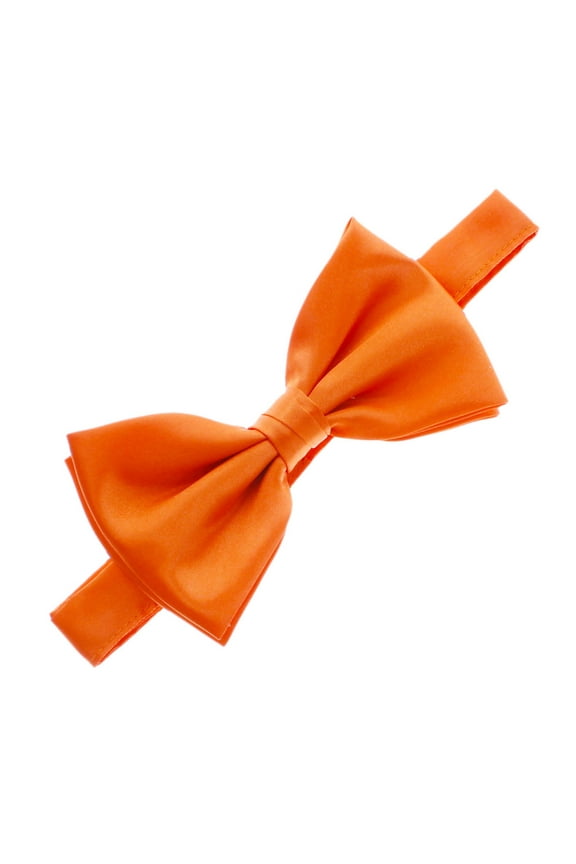 Men's Satin Adjustable Pre-Tied Bow Tie - Orange