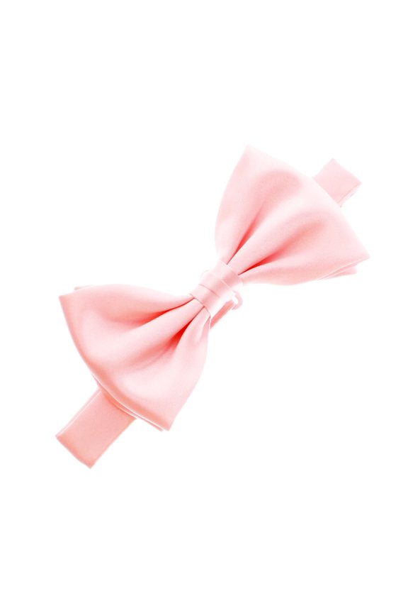 Men's Satin Adjustable Pre-Tied Bow Tie - Pink Blush