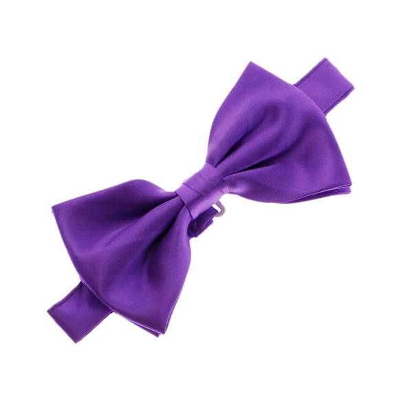 Men's Satin Adjustable Pre-Tied Bow Tie - Purple