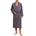 thumbnail image 1 of Men's Satin Robe Large Size Silk Kimono Classic Long Bathrobe Belt Pockets Lightweight Loungewear Sleepwear Pajamas Size L-4XL Brown, 1 of 8