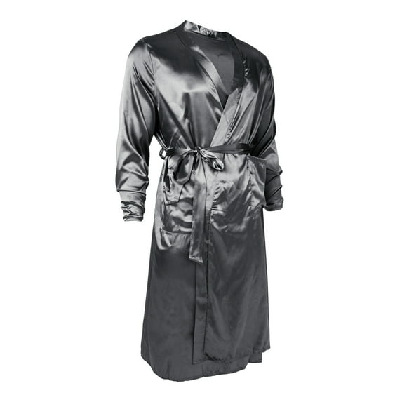 Men's Satin Robe Set Kimono Silky Lightweight Bathrobes Set With Shorts or Pajamas Pants For Vacation Travel Spa Gym Daily Use