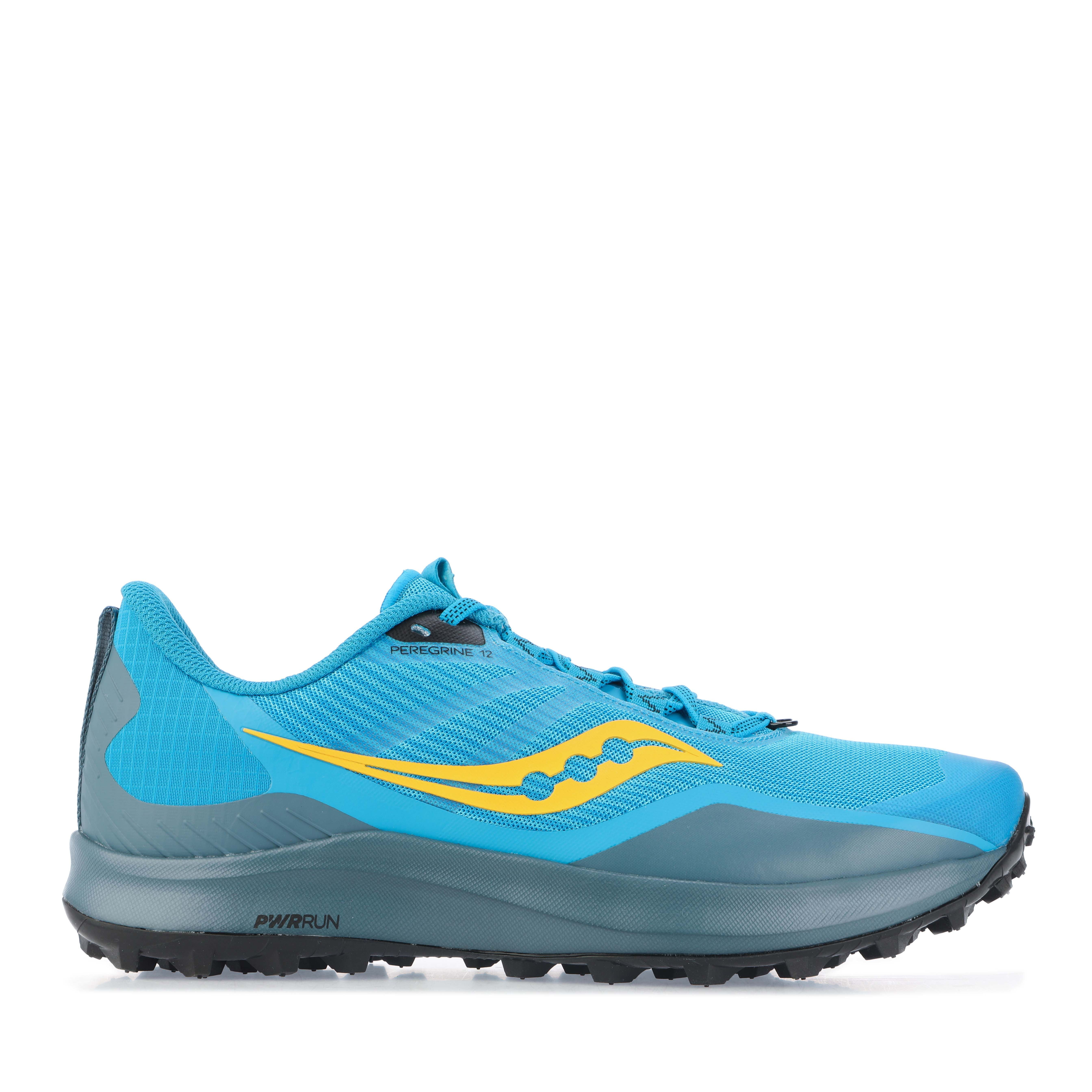 Men's Saucony Peregrine 12 Trail Running Shoes Sneakers in Blue