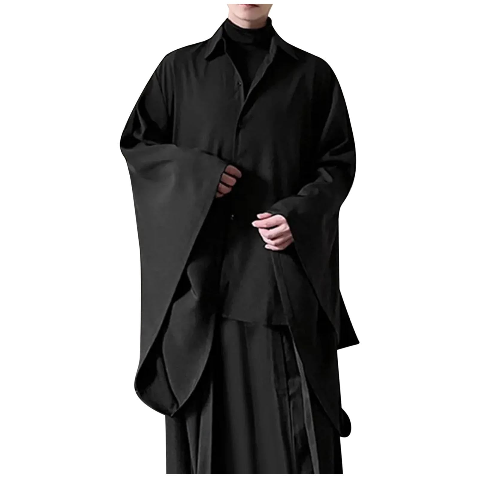 Men's Saudi Arabic Thobe Jubba Dishdasha Long Sleeve kaftan Robe ...