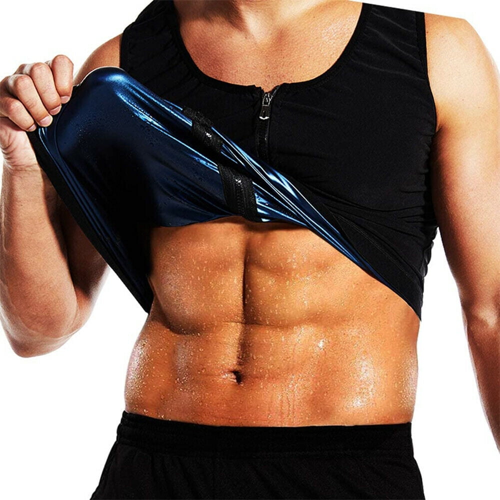 Men Sauna Sweat Vest Polymer Body Shaper Workout Waist Trainer
