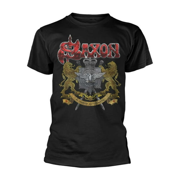 Men's Saxon 40 Years T-shirt XXX-Large Black