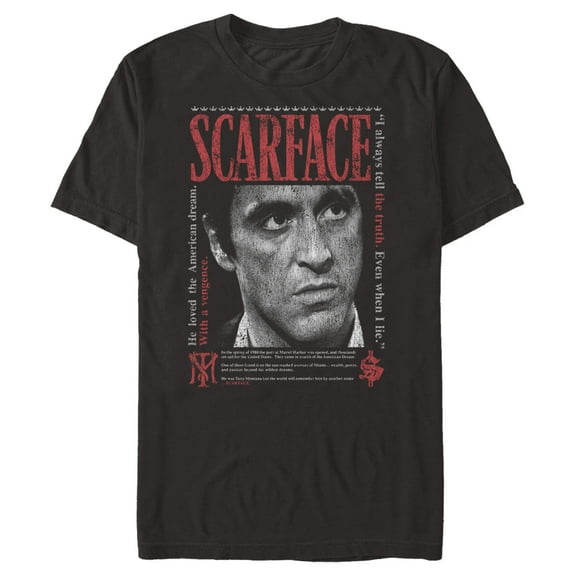 Men's Scarface American Dream Portrait Graphic T-Shirt