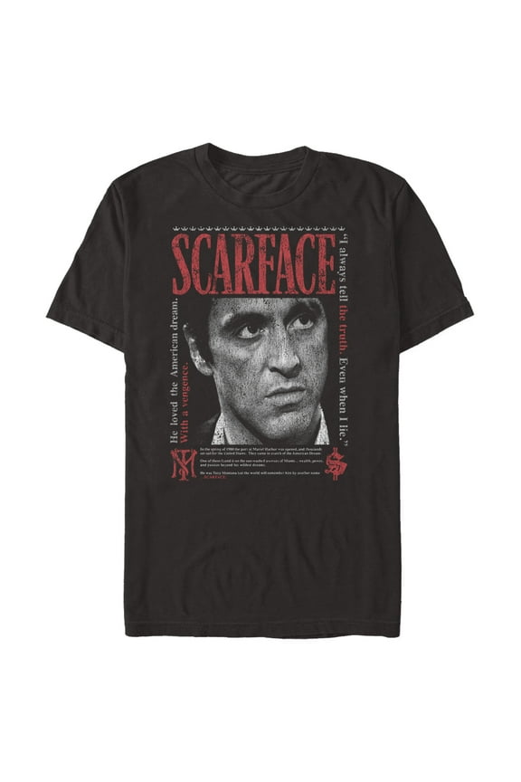 Men's Scarface American Dream Portrait Graphic T-Shirt