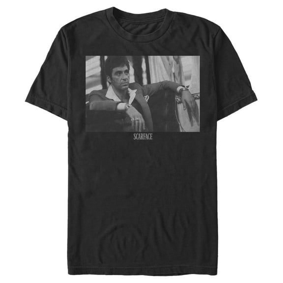 Men's Scarface Tony Grayscale Photograph  Graphic T-Shirt