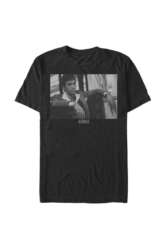 Men's Scarface Tony Grayscale Photograph  Graphic T-Shirt