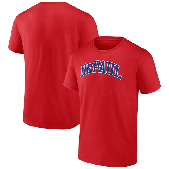 Men's Scarlet DePaul Blue Demons Short Name T-Shirt