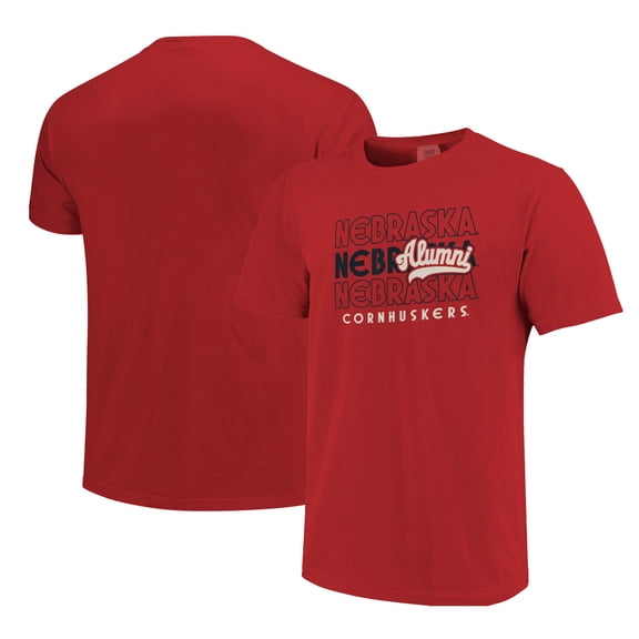 Men's Scarlet Nebraska Huskers Alumni Script Overlay T-Shirt