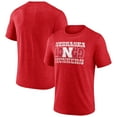 thumbnail image 1 of Men's Scarlet Nebraska Huskers Established Tri-Blend T-Shirt, 1 of 3