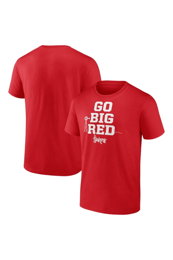 Men's Scarlet Nebraska Huskers Home Field Win T-Shirt