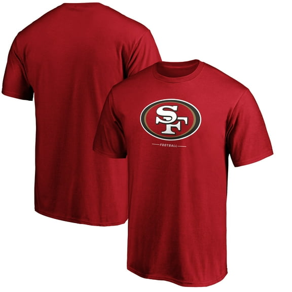 Men's  Scarlet San Francisco 49ers Team Lockup T-Shirt