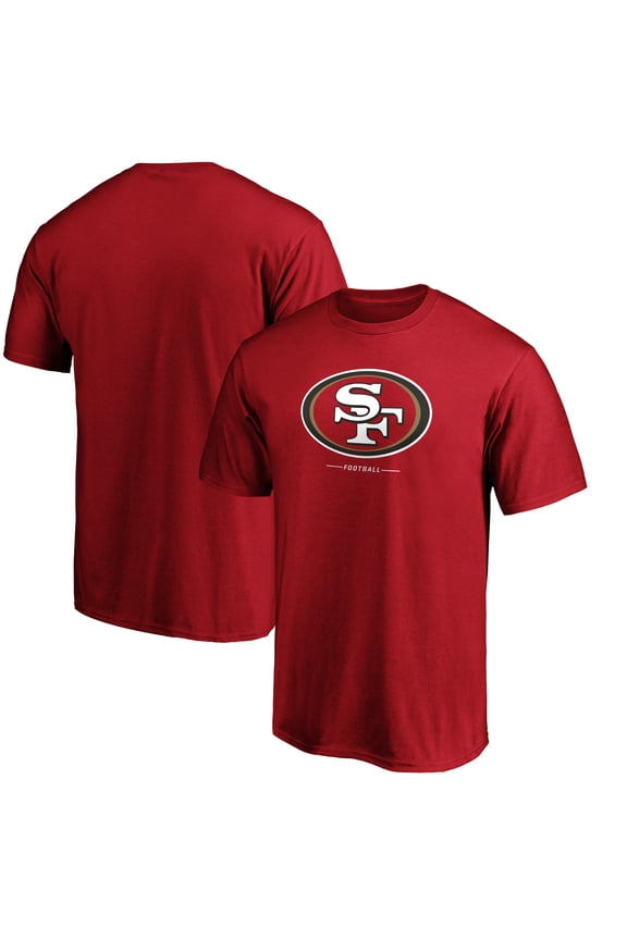 Men's Scarlet San Francisco 49ers Team Lockup T-Shirt