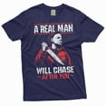 thumbnail image 1 of Men's Scary Halloween Shirt Horror Movie Tee Serial Killer T-Shirt Funny Halloween Costume (XX-Large Navy Blue), 1 of 7