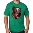 thumbnail image 1 of Men's Scary RED CLOWN T-shirt, 2XL Kelly Green, 1 of 3