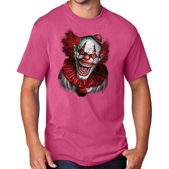 Men's Scary RED CLOWN T-shirt, 2XL Sangria