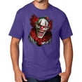 thumbnail image 1 of Men's Scary RED CLOWN T-shirt, 3XL Purple - TALL, 1 of 3