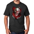thumbnail image 1 of Men's Scary RED CLOWN T-shirt, 4XL Jet Black, 1 of 3