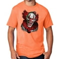 thumbnail image 1 of Men's Scary RED CLOWN T-shirt, 6XL Neon Orange, 1 of 3