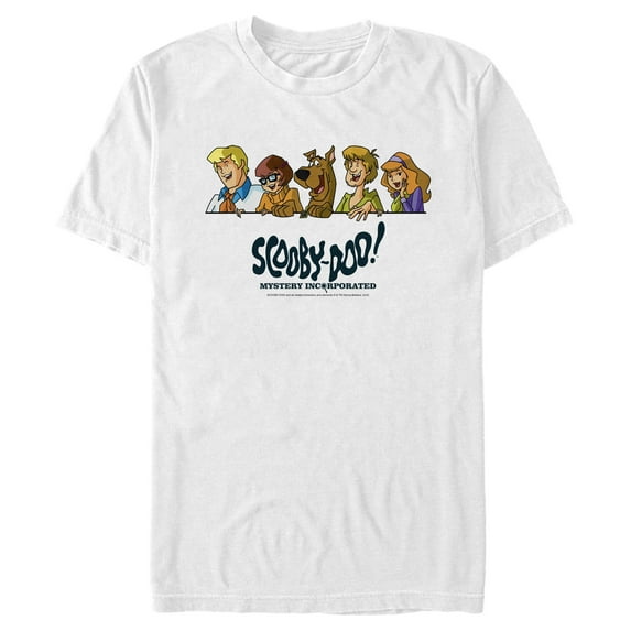 Men's Scooby Doo Character Bust Line-Up Graphic Tee White Medium