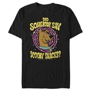 Mens Scooby Doo Did Somebody Say Scooby Snacks? Graphic Tee Black 3X Large