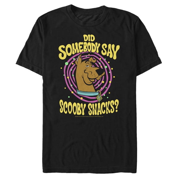 Men's Scooby Doo Did Somebody Say Scooby Snacks? Graphic Tee Black Large