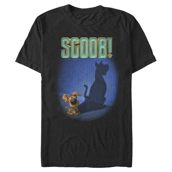 Men's Scooby Doo Dog Shadow  Graphic Tee Black 2X Large