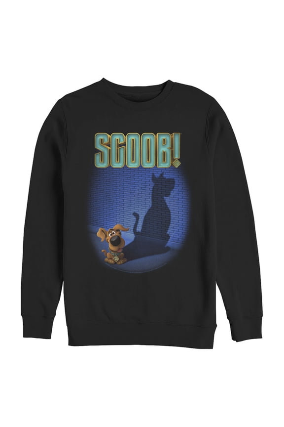 Men's Scooby Doo Dog Shadow Sweatshirt Black Large