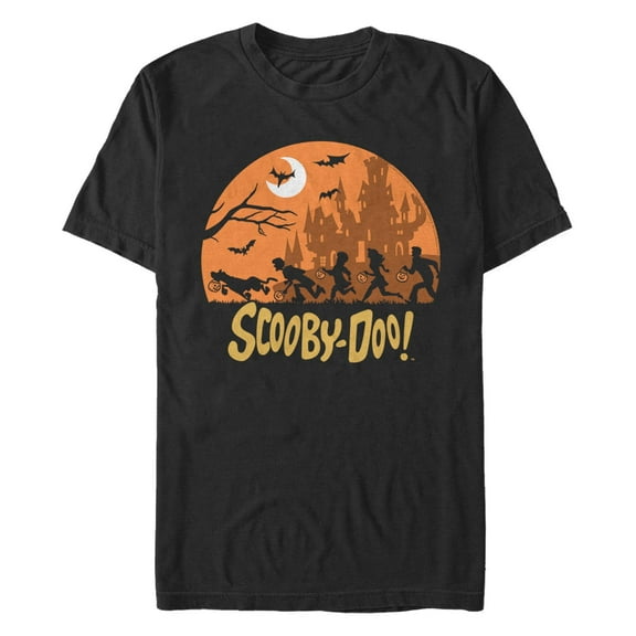Men's Scooby Doo Moon Silhouette Chase  Graphic T-Shirt