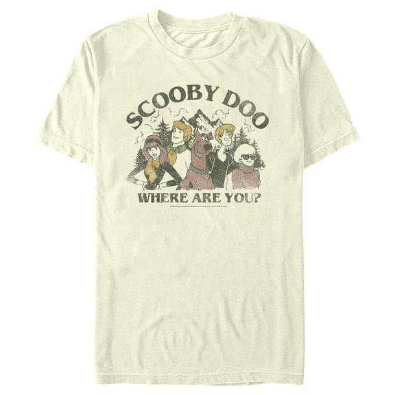 Men's Scooby Doo Mystery Gang Where Are You? Graphic Tee Beige 3X Large
