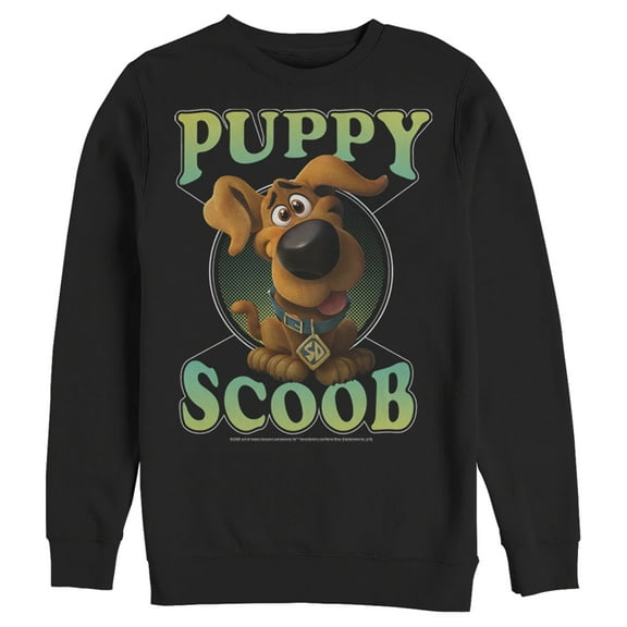 Men's Scooby Doo Puppy Circle Sweatshirt Black 2X Large