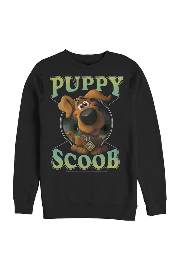 Men's Scooby Doo Puppy Circle Sweatshirt Black Medium