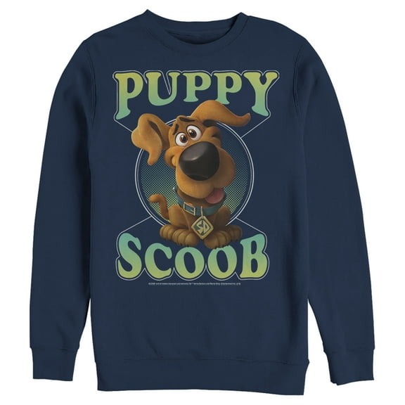 Men's Scooby Doo Puppy Circle  Sweatshirt Navy Blue Small