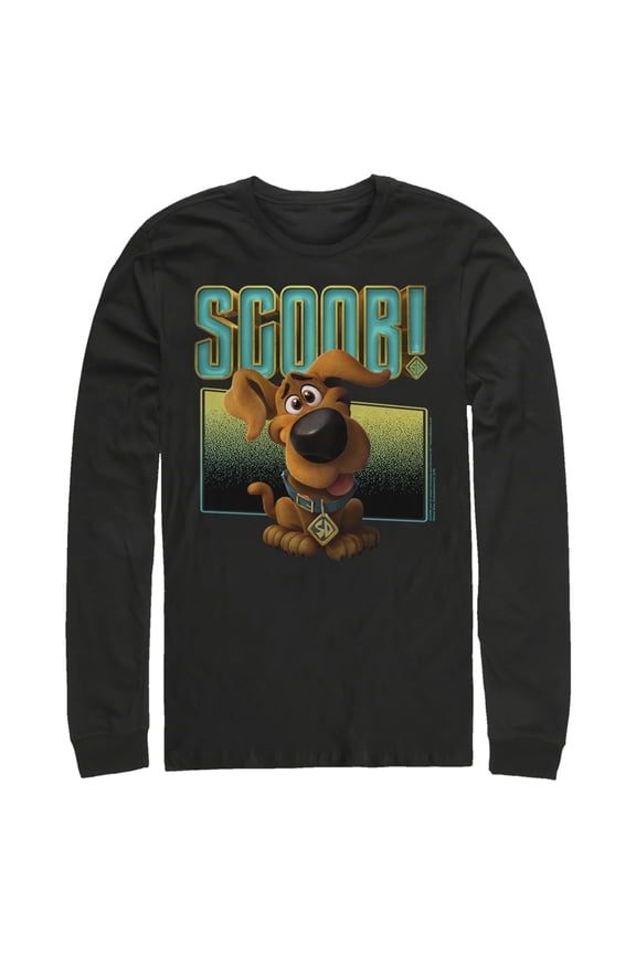 Men's Scooby Doo Puppy Frame Long Sleeve Shirt Black Medium