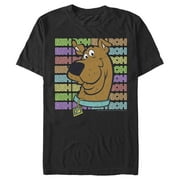 Men's Scooby Doo Ruh Roh Background Text Graphic Tee Black 2X Large