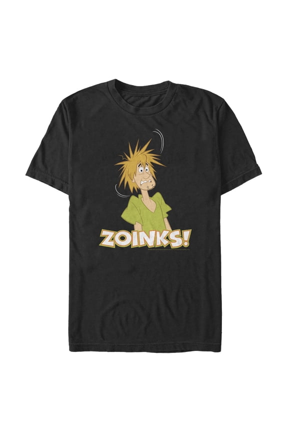 Men's Scooby Doo Shaggy Zoinks! Graphic Tee Black Large