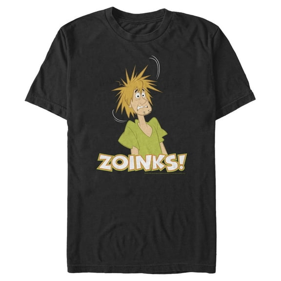 Men's Scooby Doo Shaggy Zoinks! Graphic Tee Black Medium
