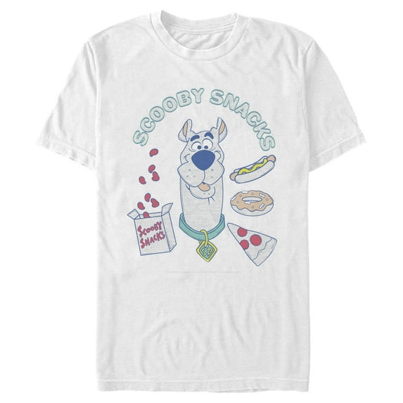 Men's Scooby Doo Snacks and Scoobs Graphic Tee White Small