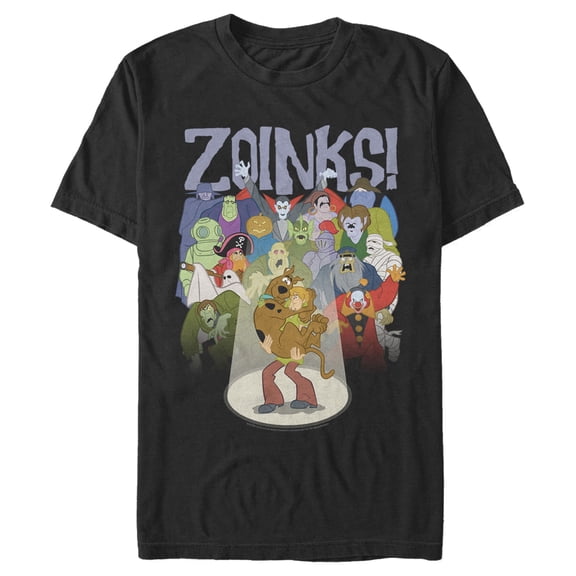 Men's Scooby Doo Zoinks Monster Audience  Graphic Tee Black 3X Large