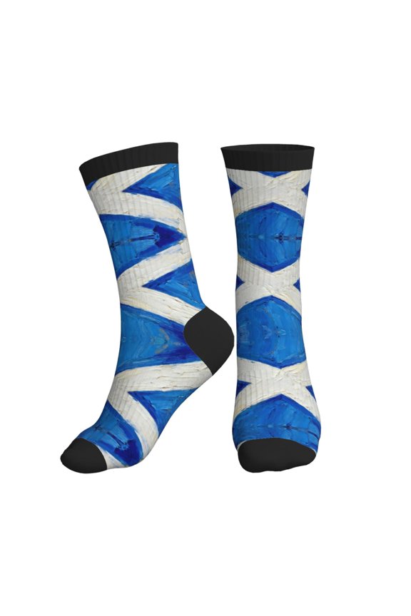 Men's Scotland Flag Novelty Athletic Socks Women's Digital Printing Funky Patterned Crew Socks