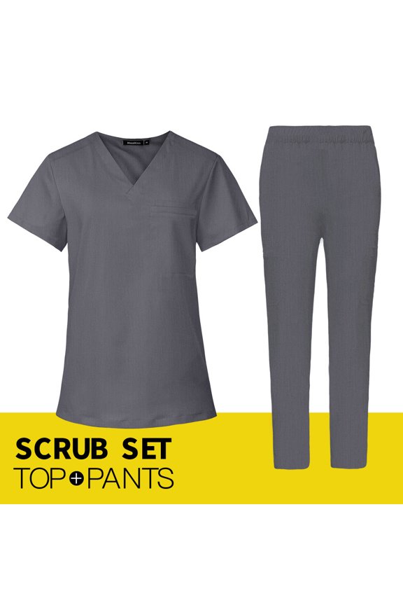 Men's Scrubs Medical Uniform Lab Set Male Wholesale Clinic Hospital Doctor Overalls V-neck Fashion Scrub Pharmacy Nurse Clothes